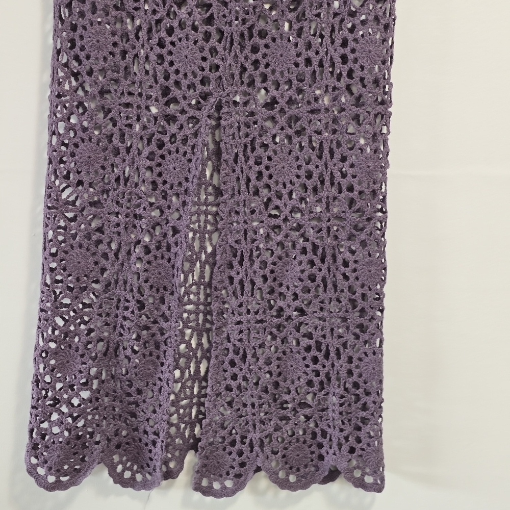 Pull &Bear Elegant Purple Crochet Skirt - Picture 5 of 10